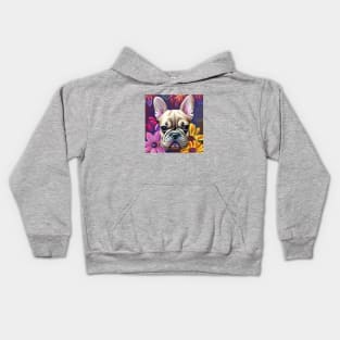 Beautiful Frenchie Flower Kids Hoodie